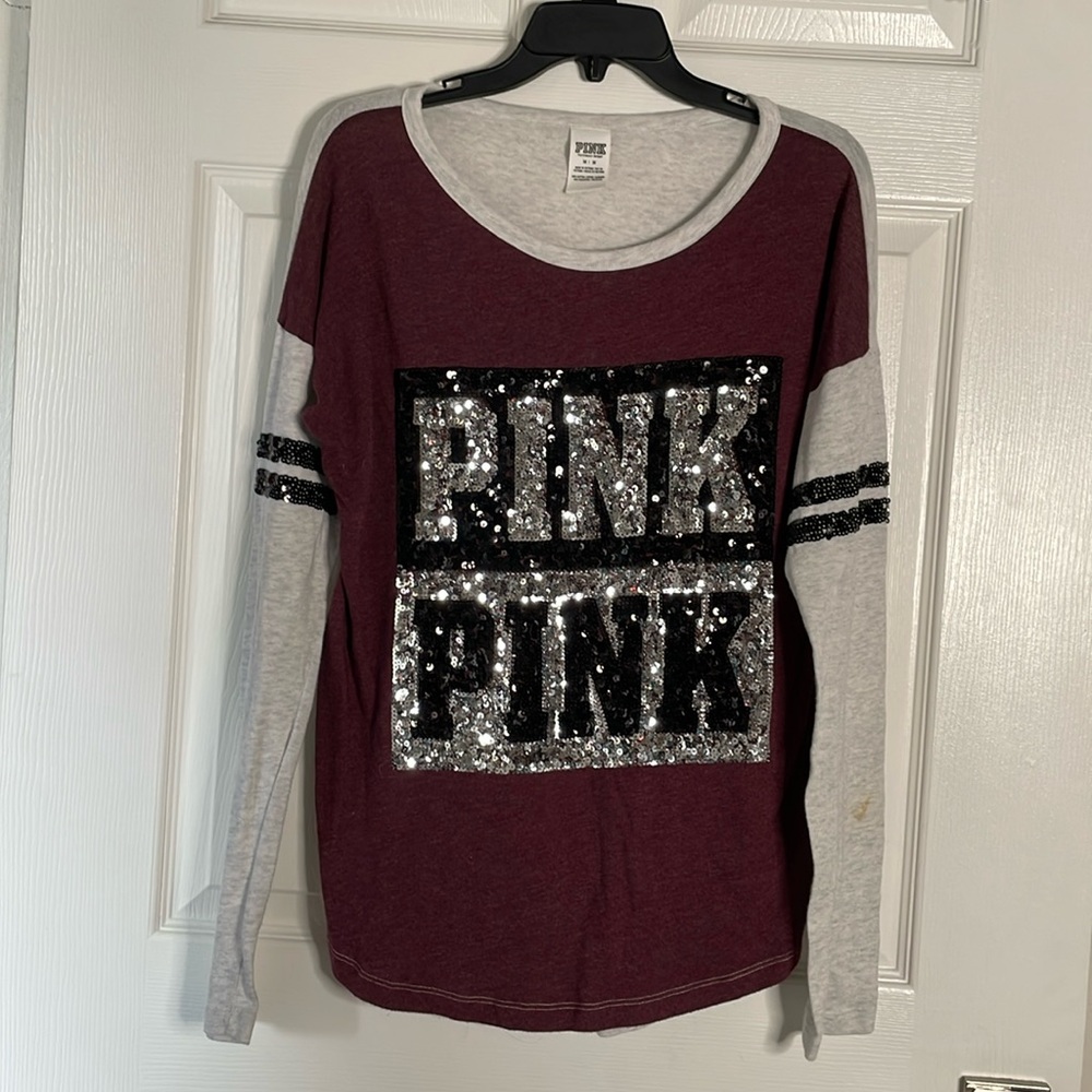 Victoria’s Secret PINK Bling sequin long sleeve T-shirt